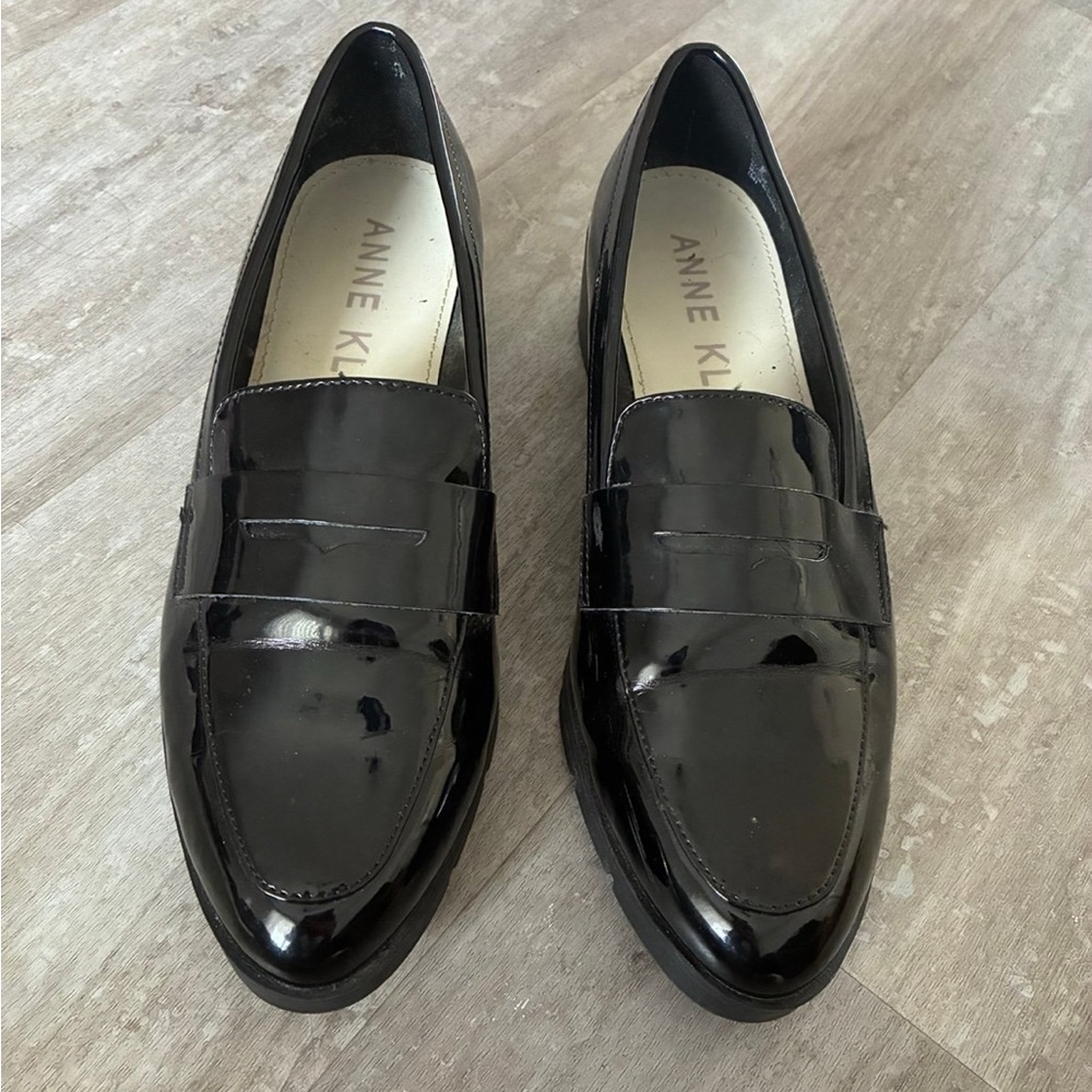 Shiny Black Loafers